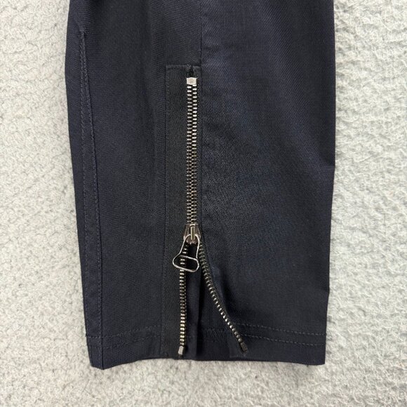 Lanvin Pants Mens Euro 46 Small S Navy Blue Ankle Zip Skinny Fit Biker Moto 1 - Picture 5 of 10